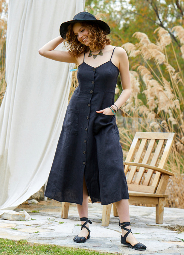 Black Strappy Cute Summer Dress